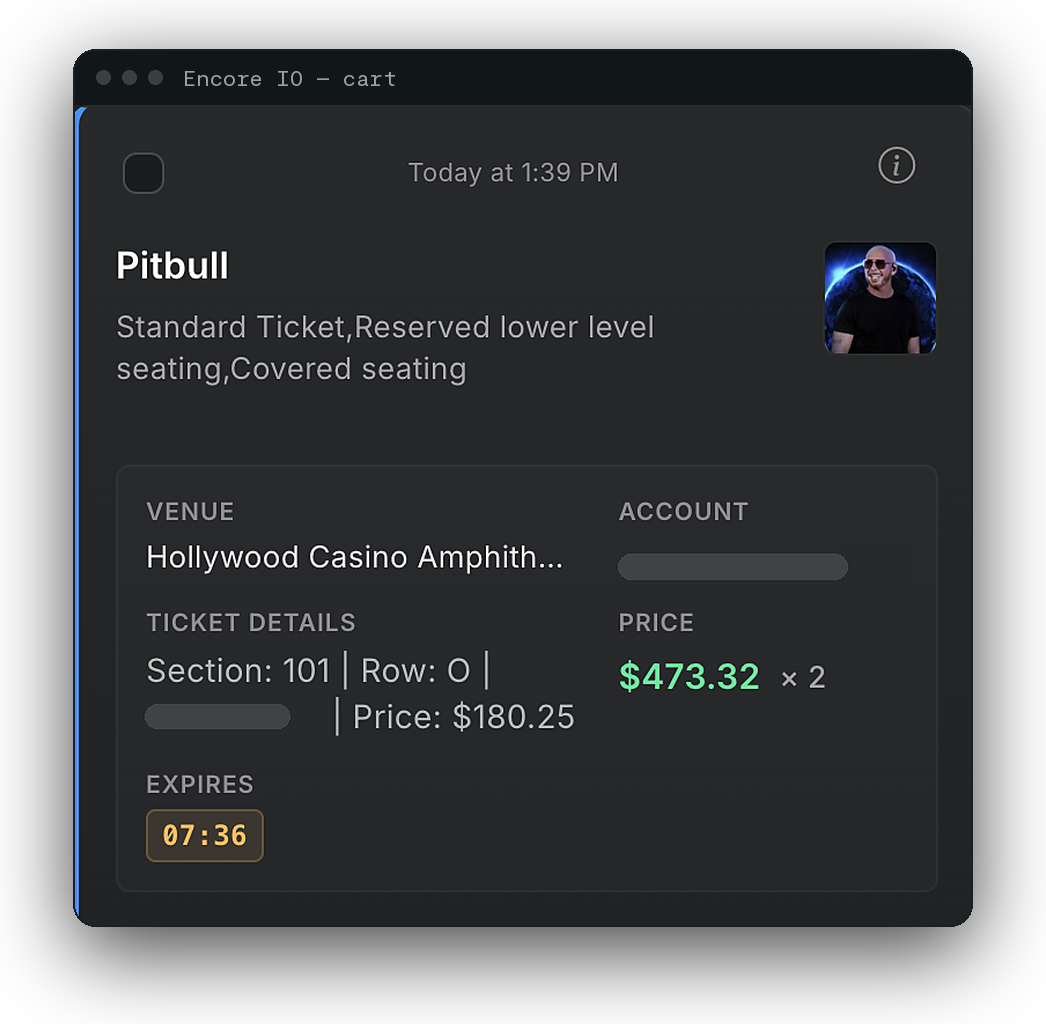 Cart and reservation