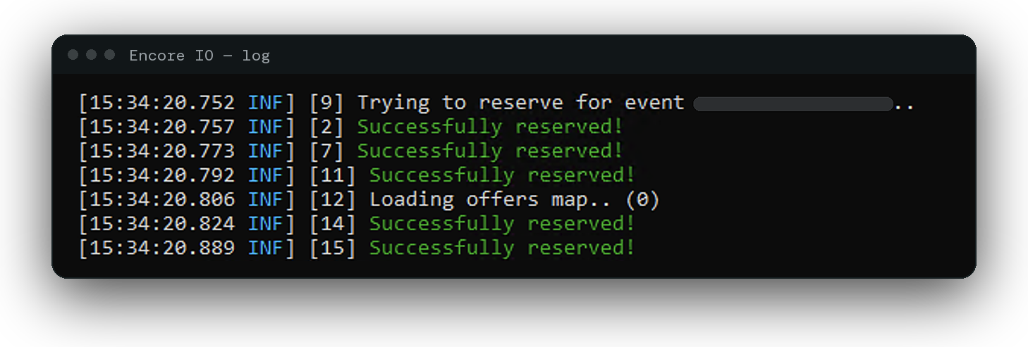 Operation log